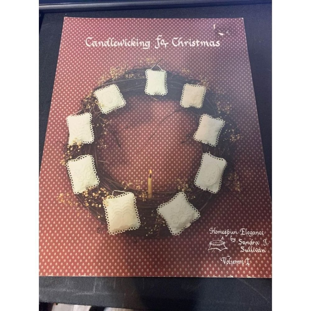 Vintage 1982 Candlewicking Crewel Designs Craft Book Homespun Elegance Sandra J